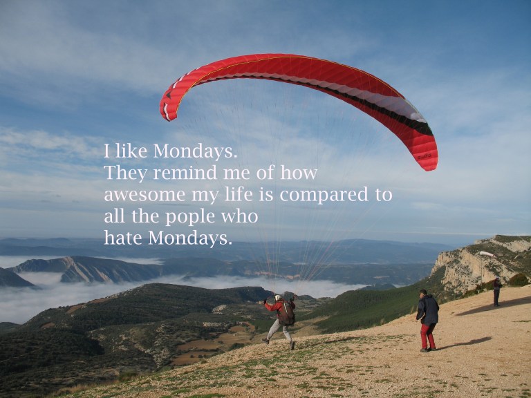 Paraglidin in Vall d'Áger. Lleida, Spain